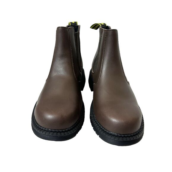 NolinShield Mens 8.5 Brown Leather Chelsea Boots Slip Resistant Ankle EU‎ 42 - Picture 3 of 11